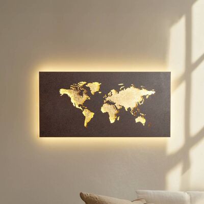LED vägglampa World Lucande, Brun / rost, Vardagsrum / matsal, Metall, Modern, LED-vägglampa, vägglampa inomhus LED vägglampa World Lucande, Brun / rost, Vardagsrum / matsal, Metall, Modern, LED-vägglampa, vägglampa inomhus