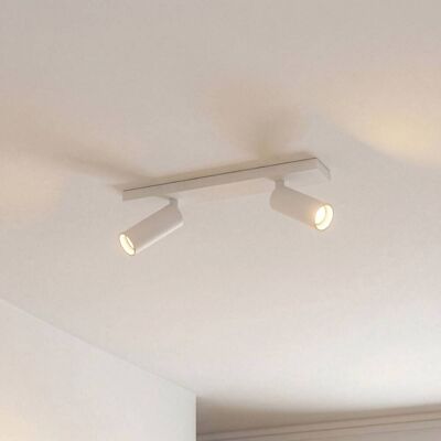 Arcchio takspotlight Brinja Slim, vit, 2 lampor, GU10 MR11 Slim Arcchio, dimbar, Vitt / opal, Hall, Aluminium / grå / zink, Modern, Spotlight Arcchio takspotlight Brinja Slim, vit, 2 lampor, GU10 MR11 Slim Arcchio, dimbar, Vitt / opal, Hall, Aluminium / grå / zink, Modern, Spotlight