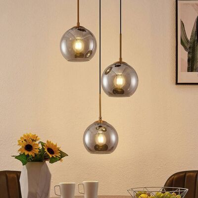 Hänglampa Jurian Lindby, dimbar, Aluminium / grå / zink, Vardagsrum / matsal, Glas, Modern, Pendellampa Hänglampa Jurian Lindby, dimbar, Aluminium / grå / zink, Vardagsrum / matsal, Glas, Modern, Pendellampa