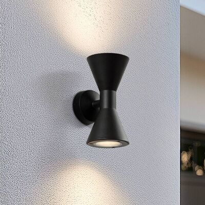 Vägglampa utomhus Xalor Lucande, dimbar, Svart, Aluminium / grå / zink, Modern, Utomhusvägglampa Vägglampa utomhus Xalor Lucande, dimbar, Svart, Aluminium / grå / zink, Modern, Utomhusvägglampa