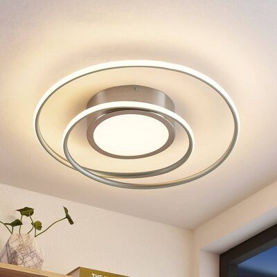 LED taklampa Bovia Lindby, dimbar, Aluminium / grå / zink, Vardagsrum / matsal, Aluminium / grå / zink, Modern, LED-taklampa LED taklampa Bovia Lindby, dimbar, Aluminium / grå / zink, Vardagsrum / matsal, Aluminium / grå / zink, Modern, LED-taklampa