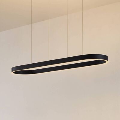 Smart pendellampa Melinay Lucande, dimbar, Svart, Vardagsrum / matsal, Aluminium / grå / zink, Modern, Smarta hem pendellampa Smart pendellampa Melinay Lucande, dimbar, Svart, Vardagsrum / matsal, Aluminium / grå / zink, Modern, Smarta hem pendellampa
