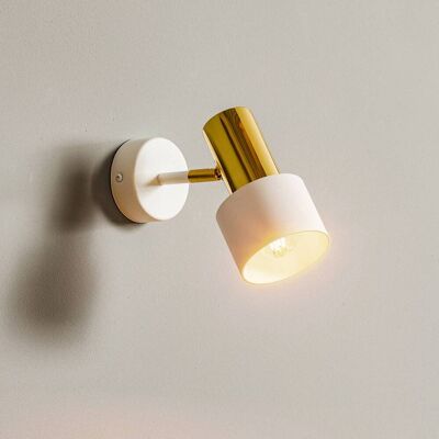 Spotlight till vägg Destin, 1 lampa, vit/mässing Destin Euluna, dimbar, Mässing / guld, Vardagsrum / matsal, Metall, Modern, Spotlight Spotlight till vägg Destin, 1 lampa, vit/mässing Destin Euluna, dimbar, Mässing / guld, Vardagsrum / matsal, Metall, Modern, Spotlight