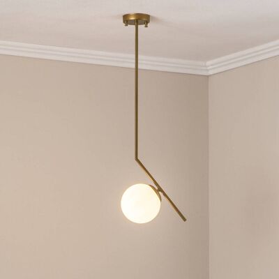 Glas pendellampa Dolunay Opviq, dimbar, Mässing / guld, Vardagsrum / matsal, Metall, Modern, Pendellampa Glas pendellampa Dolunay Opviq, dimbar, Mässing / guld, Vardagsrum / matsal, Metall, Modern, Pendellampa