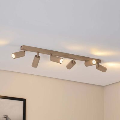 Takspotlight Link, beige, längd 90 cm, 6 lampor. Link Luminex, dimbar, Creme / bärnsten, Vardagsrum / matsal, Metall, Modern, Halogen spots Takspotlight Link, beige, längd 90 cm, 6 lampor. Link Luminex, dimbar, Creme / bärnsten, Vardagsrum / matsal, Metall, Modern, Halogen spots
