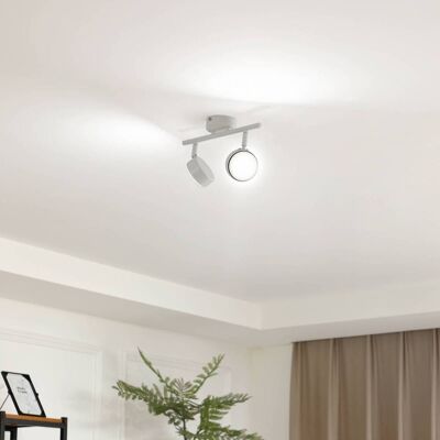 Lindby taklampa Jyla, 2 lampor, matt vit Jyla Lindby, dimbar, Vitt / opal, Arbetsrum / kontor, Metall, Modern, Spotlight Lindby taklampa Jyla, 2 lampor, matt vit Jyla Lindby, dimbar, Vitt / opal, Arbetsrum / kontor, Metall, Modern, Spotlight