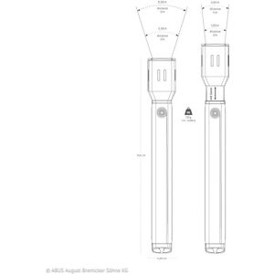 ABUS TL-530 LED-ficklampa, IP44, 31 cm