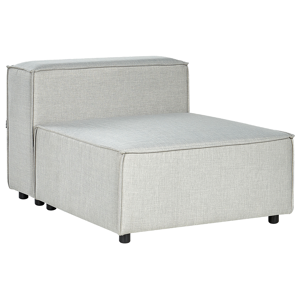 Beliani 1-sitssektion grå linne stoppad stol modul vardagsrum modern