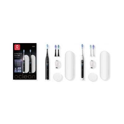 Oclean X Pro 20 S Duo Set Eltandborstar För Två, Vit Och Svart Oclean X Pro 20 S Duo Set Eltandborstar För Två, Vit Och Svart