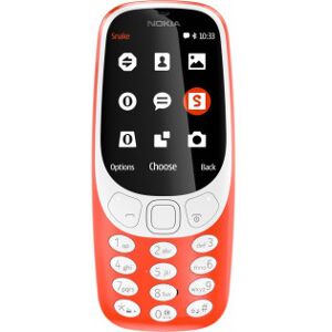 Nokia 3310 - Grundläggande Mobiltelefon Med Dubbla Sim-Kort, Röd