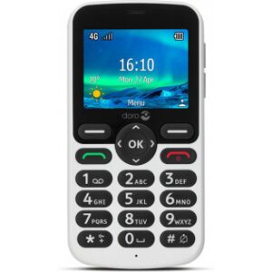 Doro 5861 - Seniortelefon, Vit / Svart