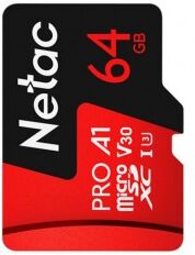 Netac MicroSDXC 64GB minneskort UHS-3 Netac MicroSDXC 64GB minneskort UHS-3