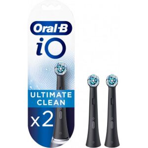 Oral-B Io Ultimate Clean Black -Byteborstar, Svart, 2 St