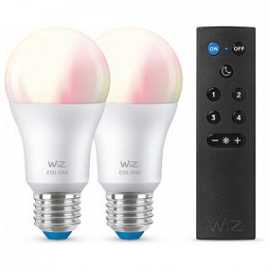 WiZ Smart Led-Lampa, 2-Pack Och Fjärrkontroll