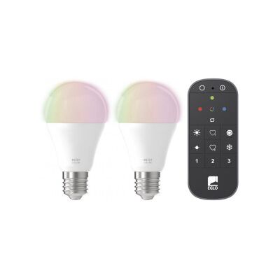Eglo Connect.Z Smart Lampa, E27, A60, Rgb+cct, 11 W, 1300 Lm, Opal, 2 Eglo Connect.Z Smart Lampa, E27, A60, Rgb+cct, 11 W, 1300 Lm, Opal, 2