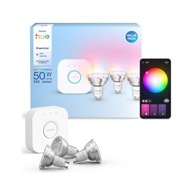 Philips Essential Startpaket, 3 St Gu10-Smartlampor Philips Essential Startpaket, 3 St Gu10-Smartlampor
