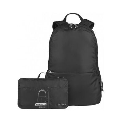 Tucano Compatto Eco Xl -Hopfällbar Ryggsäck, Svart Tucano Compatto Eco Xl -Hopfällbar Ryggsäck, Svart