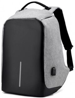 Stöldsäker ryggsäck med USB-port & Laptop väska - Grå Stöldsäker ryggsäck med USB-port & Laptop väska - Grå