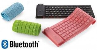 Vattentätt Bluetooth gummitangentbord - Svart Vattentätt Bluetooth gummitangentbord - Svart