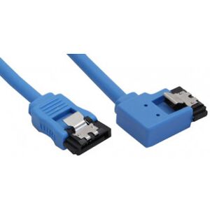 Intos Inline Avrundad Sata-Kabel Med L-Kontakt (Vänster), 05m