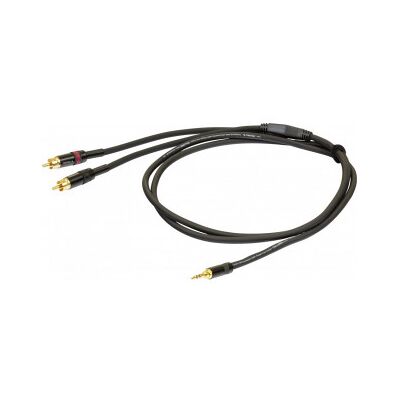 Proel 3,5 Mm Stereo Hane - 2 X Rca Hane, 5 M, Svart Proel 3,5 Mm Stereo Hane - 2 X Rca Hane, 5 M, Svart