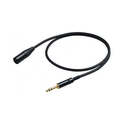Proel 6,3mm Stereo Hane - Xlr Hane, 2m, Svart Proel 6,3mm Stereo Hane - Xlr Hane, 2m, Svart