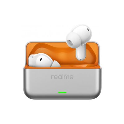 Realme Buds T500 Pro Brusreducerande Öronsnäckor, Silver/orange Realme Buds T500 Pro Brusreducerande Öronsnäckor, Silver/orange
