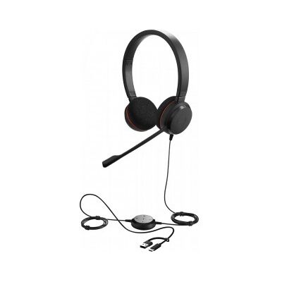 Jabra Evolve 20 Headset Med Mikrofon, Stereo, Ms, Usb-C/usb-A Jabra Evolve 20 Headset Med Mikrofon, Stereo, Ms, Usb-C/usb-A