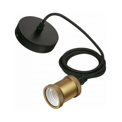 Philips Vintage Cord -Lampupphängningssladd, Borstad Guld, E27 Philips Vintage Cord -Lampupphängningssladd, Borstad Guld, E27