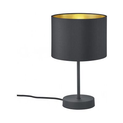 Trio Hostel -Bordlampa E27, Mattsvart/guld Trio Hostel -Bordlampa E27, Mattsvart/guld