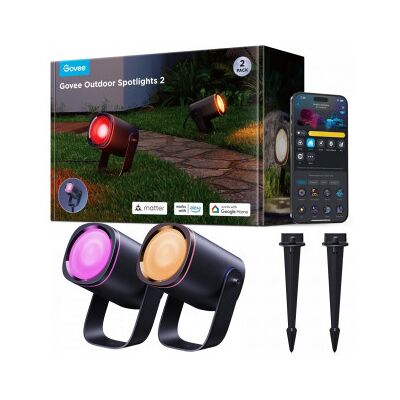 Govee Utomhusstrålkastare - Set med 2 smart Bluetooth LED-projektorer Govee Utomhusstrålkastare - Set med 2 smart Bluetooth LED-projektorer