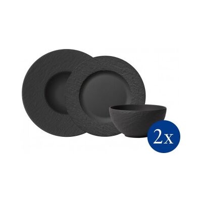 Villeroy & Boch Manufacture Rock -Servis, 6 Delar, Svart Villeroy & Boch Manufacture Rock -Servis, 6 Delar, Svart