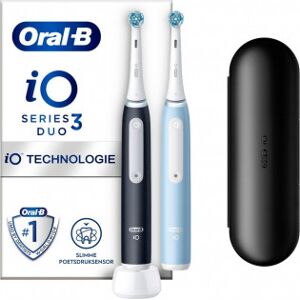 Oral-B Io Series 3s Duo -El-Tandborste Dubbelskaft, Blå / Svart