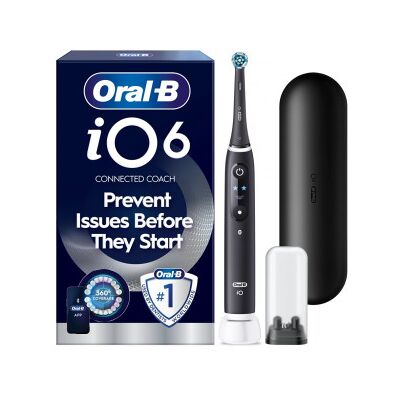 Oral-B Io6 Eltandborste, Svart + Resefodral Oral-B Io6 Eltandborste, Svart + Resefodral