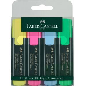 Faber-Castell Textliner 48 -Markeringpennor, 4 Färger