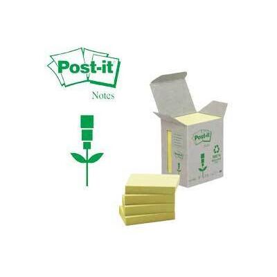 3M Post-It 653 Miljövänliga Notislappar, 38 X 51 Mm, Gul, 6 Kpl 3M Post-It 653 Miljövänliga Notislappar, 38 X 51 Mm, Gul, 6 Kpl