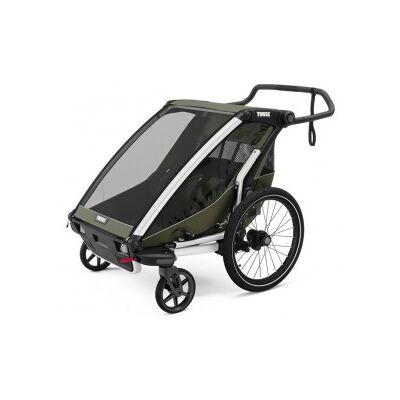 Thule Chariot Lite Double Cykelvagn, Vintage Green Thule Chariot Lite Double Cykelvagn, Vintage Green
