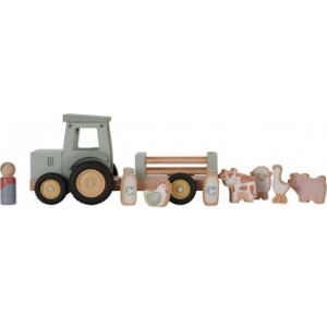 Little Dutch Little Farm -Trätraktor Med Släpvagn Little Dutch Little Farm -Trätraktor Med Släpvagn