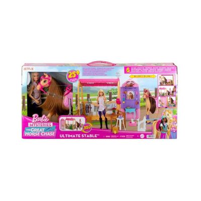 Barbie Ultimate Stable - Ridskola, Docka Och Pony - Leksakssats Barbie Ultimate Stable - Ridskola, Docka Och Pony - Leksakssats