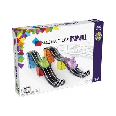 Magna-Tiles ® Downhill Duo -Magnetbyggsats, 40 Delar Magna-Tiles ® Downhill Duo -Magnetbyggsats, 40 Delar