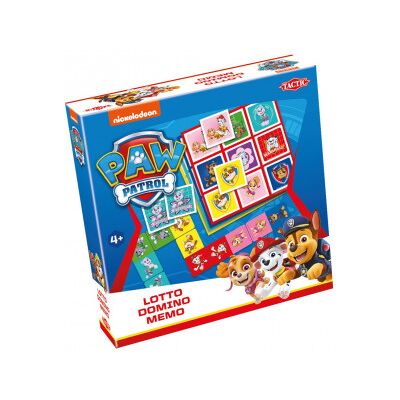 Tactic Paw Patrol 3-I-1 Memo, Lotto, Domino Tactic Paw Patrol 3-I-1 Memo, Lotto, Domino