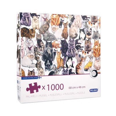 Peliko Spelkatter - Pussel, 1000 Bitar Peliko Spelkatter - Pussel, 1000 Bitar