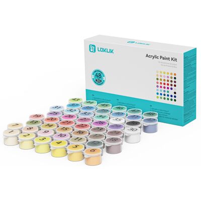 LOKLiK Acrylic Paint Kit - 48 Colors LOKLiK Acrylic Paint Kit - 48 Colors