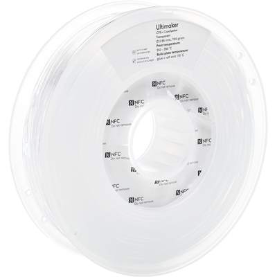 Ultimaker 1643 CPE+ Transparent - 3D-skrifmaterial Ultimaker 1643 CPE+ Transparent - 3D-skrifmaterial