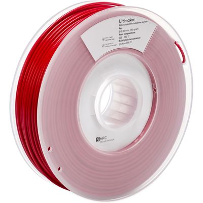 Ultimaker Röd ABS-filament - 3D-skrivarmaterial - 750g Ultimaker Röd ABS-filament - 3D-skrivarmaterial - 750g