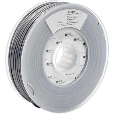 Ultimaker Silver ABS M2560 - 3D-skrivarmateriale - 2.85mm 750g Ultimaker Silver ABS M2560 - 3D-skrivarmateriale - 2.85mm 750g
