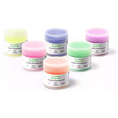 xTool Fluorescent Color Screen Printing Ink Set - 6 Colors xTool Fluorescent Color Screen Printing Ink Set - 6 Colors