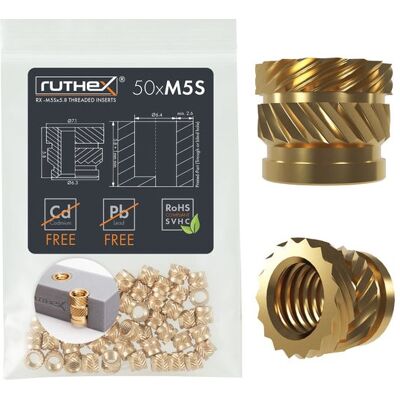 RUTHEX - RX-M5Sx5.8 - M5 - 5.8 - Mutterninsats RUTHEX - RX-M5Sx5.8 - M5 - 5.8 - Mutterninsats