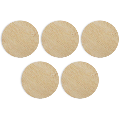 AlgoLaser Round Bamboo Coaster 5 pcs AlgoLaser Round Bamboo Coaster 5 pcs