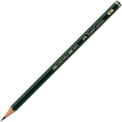 FABER-CASTELL Blyertspenna, Castell 9000 B, sexkantig pennkropp, grön FABER-CASTELL Blyertspenna, Castell 9000 B, sexkantig pennkropp, grön
